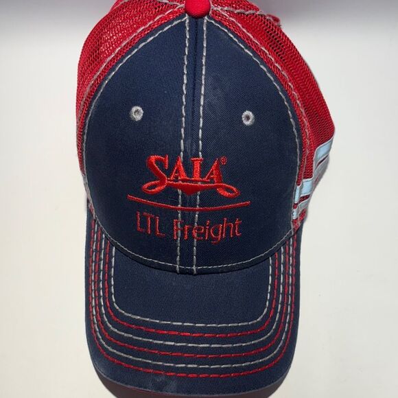 SAIA LTL Freight Black and Red Cap - Picture 6 of 7